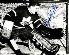 Harry Lumley Signed Toronto Maple Leafs 8x10 Photo #1 JSA COA