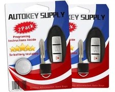 New Replacement for Nissan 2009-2013 Prox Smart Key Fob 3B KR55WK49622 (2 Pack)
