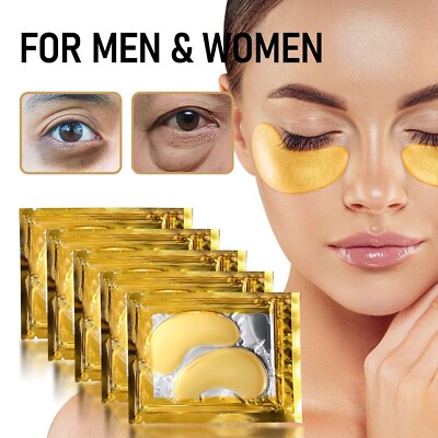 Under Eye Patches 20 Pairs 24K Gold Under Eye Mask for Puffy Eyes Dark Circle
