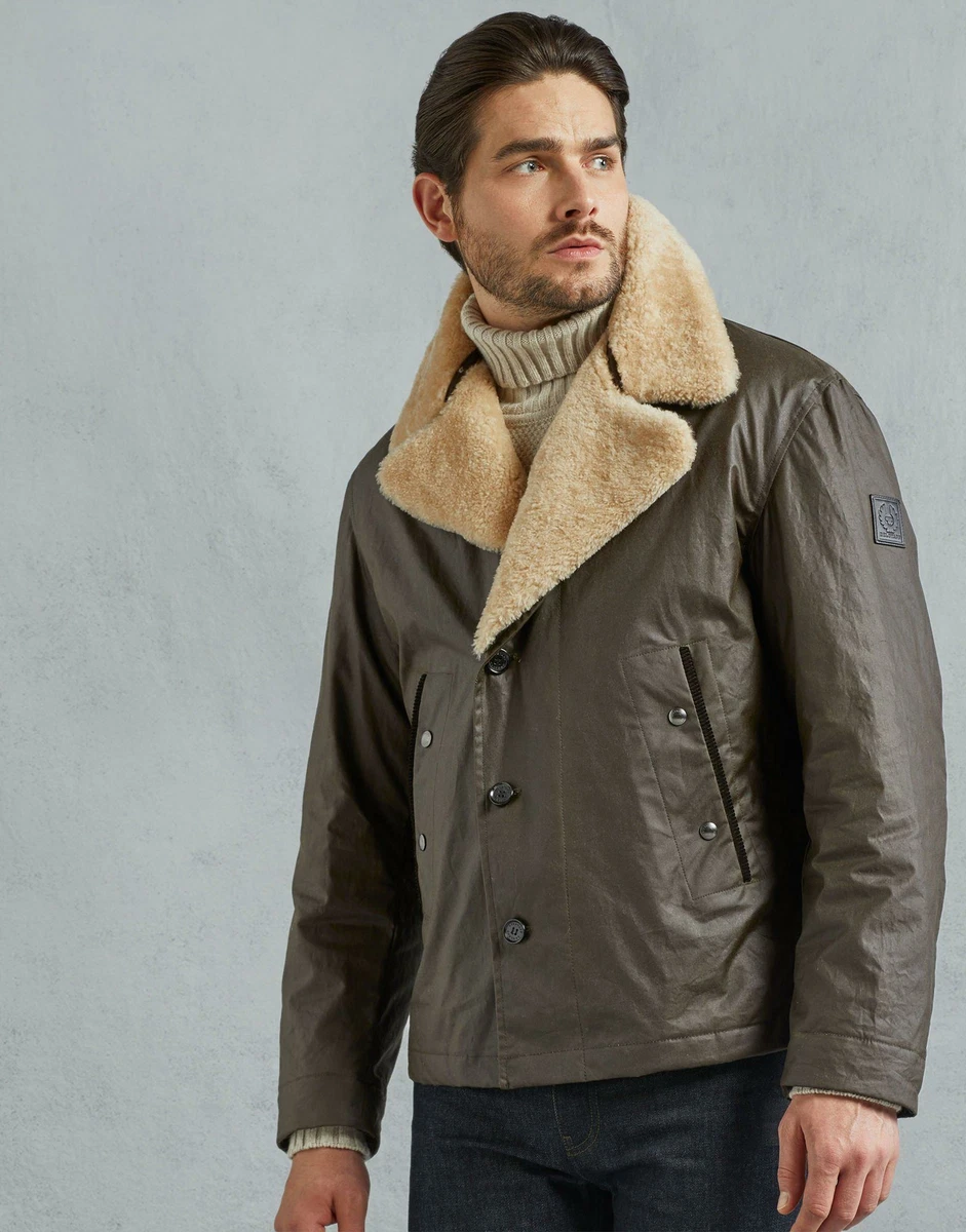 Belstaff Trail Jacket Faded Olive UK42 IT52 Detatchable Collar Waxed Cotton