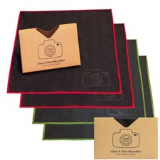LARGE 4 Pack Clean Clear Microfiber-ULTRA PREMIUM QUALITY Lens Cleaning Clothes