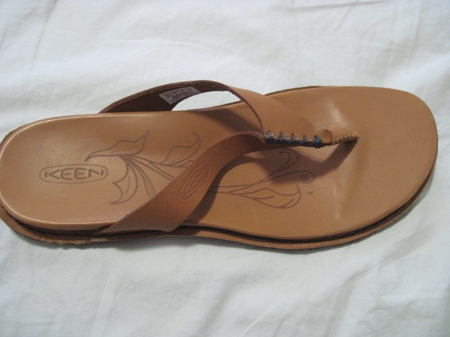 Sandali Keen Alman donna 7 marroni pelle tanga infradito spiaggia piscina slip on