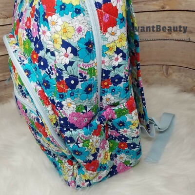 Vera Bradley Far Out Floral Essential Backpack Bookbag Blue Red New Cotton Vera Bradley | Bags | Regular Size Essential Backpack Vera  main image 2