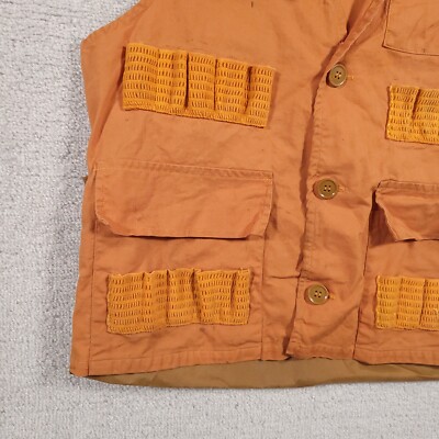 Gilet De Chasse Vintage K Mart Orange/tan Taille M - Années 70/80 Avec Poche à Gibier