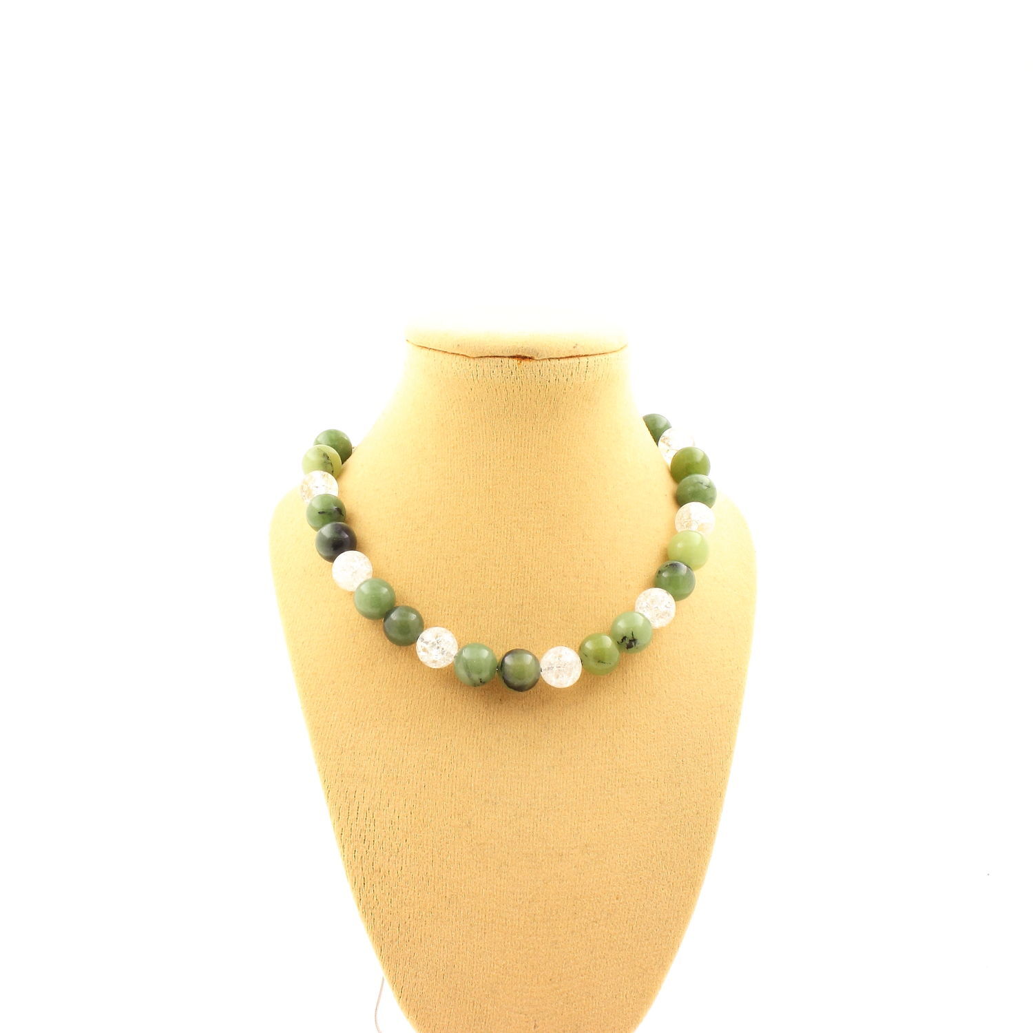 Collier Jade et Quartz du Brésil pour rayonner au quotidien 8mm