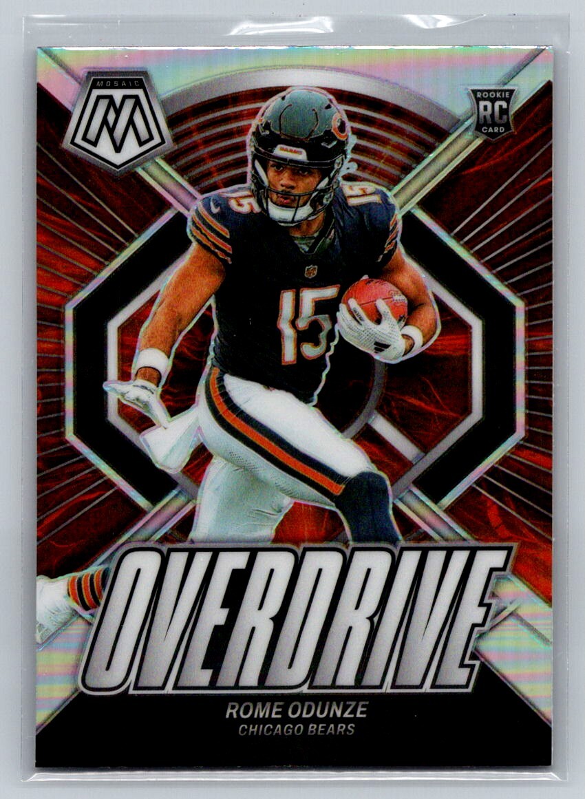2024 Panini Mosaic Overdrive Silver Rome Odunze Rookie Chicago Bears #1