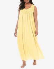 Only Necessities Plus Size Warm Yellow Long Tricot Knit Nightgown Size 4X 34/36 