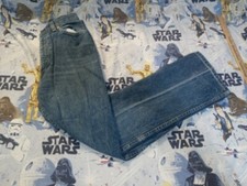 Womens Vintage LEVIS BLUE DENIM FLARE JEANS Boot Scovill Zipper