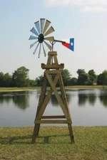 40" DIY Head Kit For 11' Decorative Windmill Galvanized Blades, Made In Texas