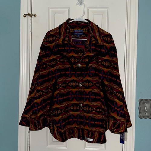 NWT Pendleton Poncho Vintage Fit Women’s Geometric Indian Style Pattern