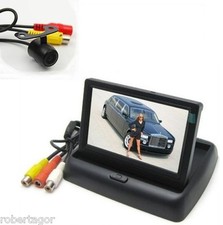 KIT MONITOR LCD A SCOMPARSA TFT 4.3 VIDEO AUTO CAMPER CON TELECAMERA RETROMARCIA