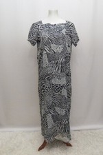 Vintage America Angel womens dress black gray midi S+ 90s