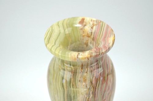 Pasa Raya PasaRaya Small Heavy Art Vase 5.75" Beautiful Brown and Green Veining - Picture 5 of 12