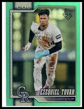 2026 Topps #136 Ezequiel Tovar Aqua Holo Foil Colorado Rockies