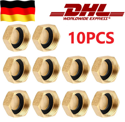 Kappe aus Messing Innengewinde IG Gewindefittinge Fittings Schraubfitting DHL