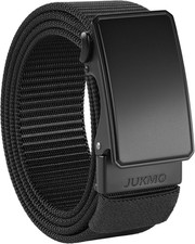 JUKMO Men'S 1.5" Nylon Ratchet Belt, Casual Web Click Belt with Slide Buckle for