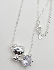 925 Sterling Silver Sanrio Hello Kitty Charm Necklace