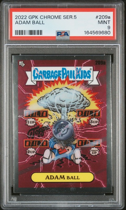 2022 GARBAGE PAIL KIDS CHROME #209A ADAM BALL PSA 9