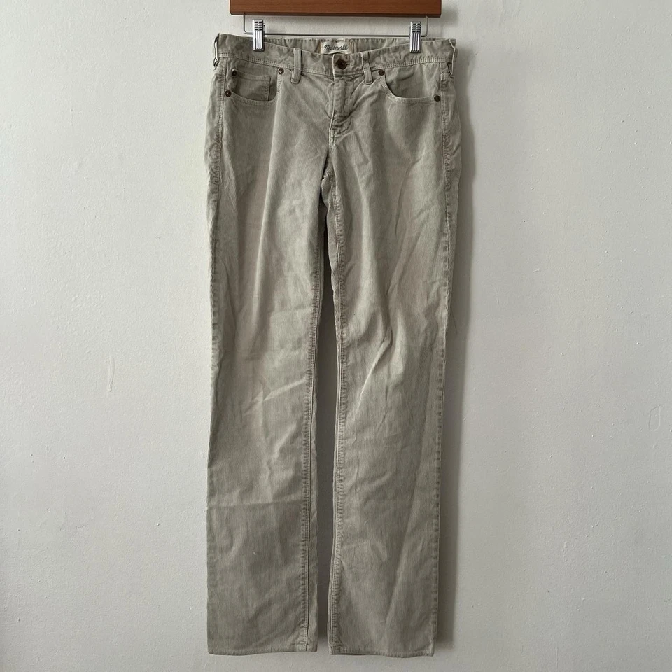Pantalones de pana Madewell beige/crema para mujer 28x32  Foto 2 de 4