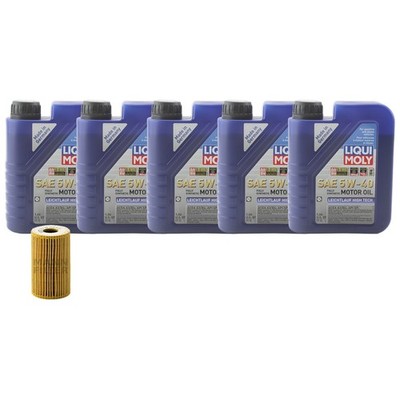 5L Liqui Moly Leichtlauf High Tech 5W40 Mann Engine Oil Change Kit for E36 318is