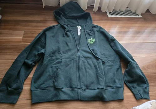 UNDERCOVER Felpa con cappuccio e zip Victorias Secret ROSA campus cane L verde foresta profonda nuova con etichette
