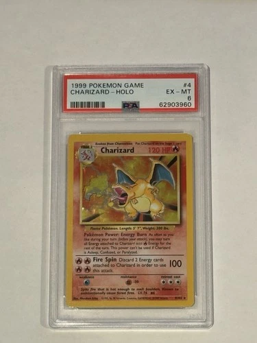 Pokémon 1999 Base Set Charizard Holo Rare PSA 6 #4 Wizards of the Coast