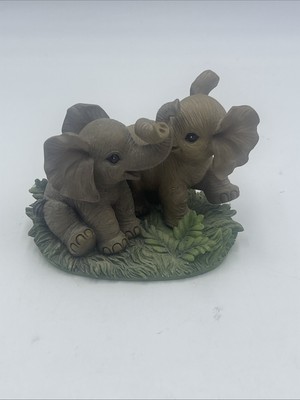 African Elephants at Play Endangered Young'uns The Hamilton Collection Figurine