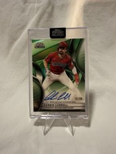 2025 Topps Chrome Black Corbin Carroll Encased  Green Refractor Auto /99 DBacks