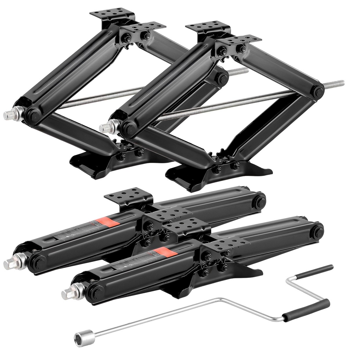 jack.s Set 4 9000lb RV Stabilizer Leveling Scissor Jacks w/Socket