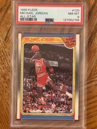 1988 Fleer Michael Jordan All-Star #120 PSA 8 NM-MT Bulls
