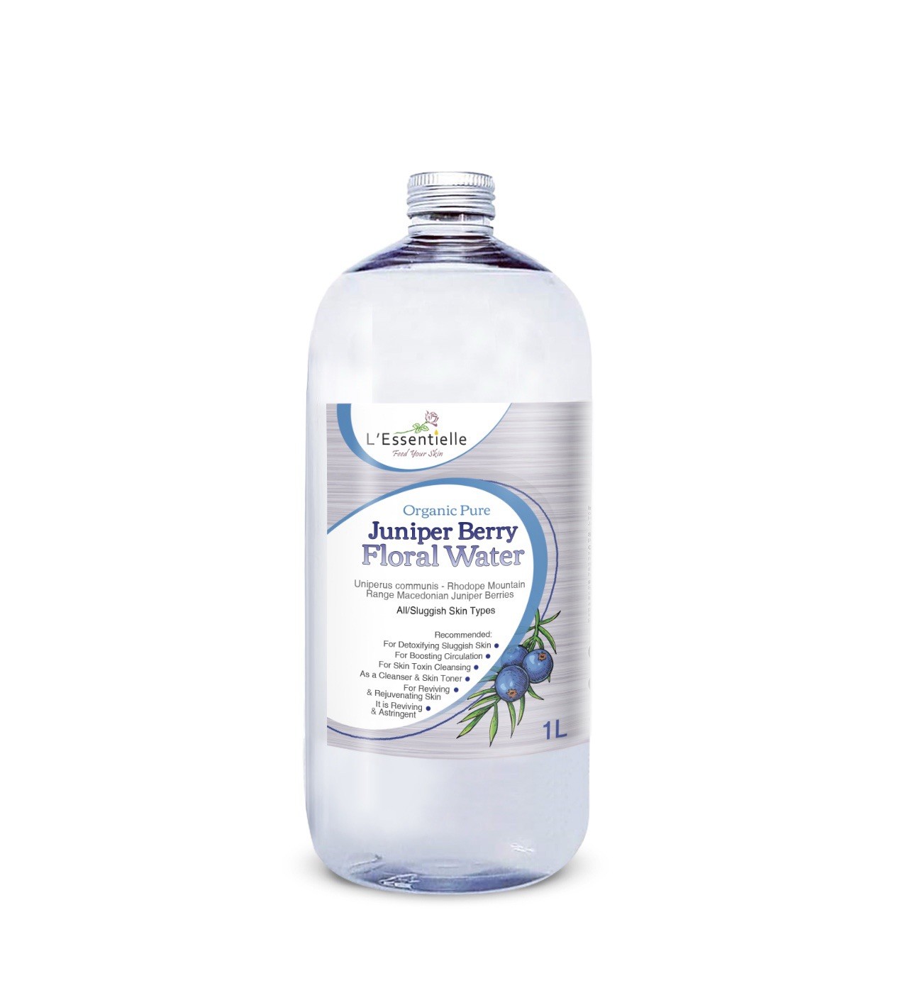 Organic 100% Juniper Berry Floral Water 1000ml Sluggish Skin Type Detox & Revive