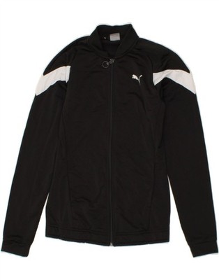 Puma Jungen Trainingsanzug Oberteil Jacke 12-13 Jahre schwarz Colourblock Polyester DA05