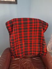 Dog Blanket, Handmade, Red Plaid