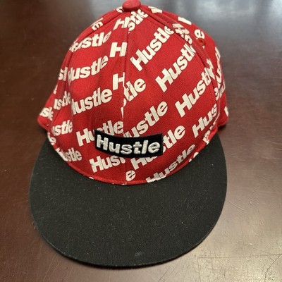 HUSTLE Red Top Level New Leader Hustle Cotton Snapback Hat Cap Carbon Elements￼
