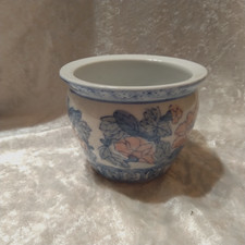 Chinese Pottery Plant Pot Planter 10cm Diameter by 8cm Tall Glazed Oriental