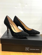 I.N.C International Concepts Womens   Zitah Black Embellished Pointed Toe Pumps