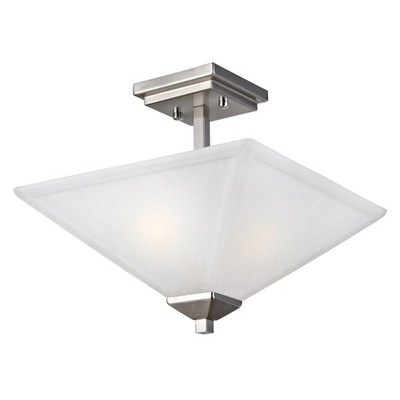 Design House 587824 Torino 2 Light 13''W Semi-Flush Ceiling - Nickel