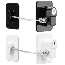 2 Pack Fridge Lock Freezer Lock with 4 Key for Child Safety Refrigerator Locks