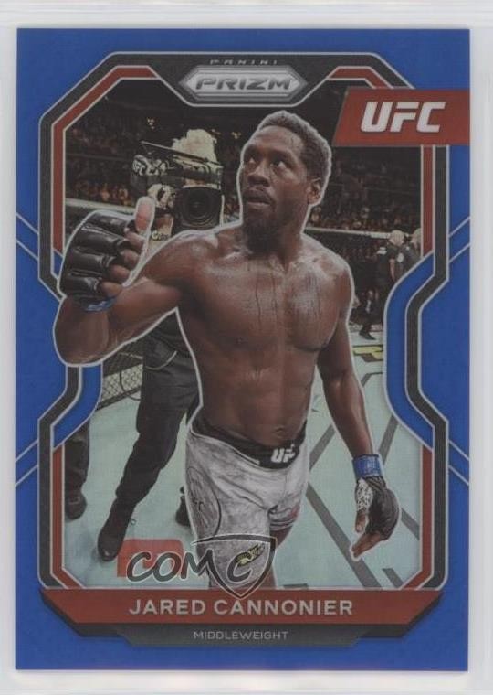 2021 Panini Prizm UFC Blue Prizm /199 Jared Cannonier #44 7m3