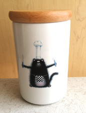 Portmeirion Studio ROB SCOTTON'S SPLATT Lidded Storage Jar Height 7.25" Width 4"