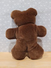Vintage Handmade Velour Velvet Flat Teddy Bear Doll Accessory Plush Toy 5.5"