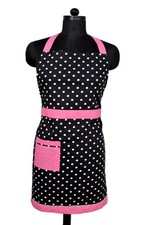 Polka Prints Free Size Waterproof Cotton Apron, 23 In , 100 Cotton