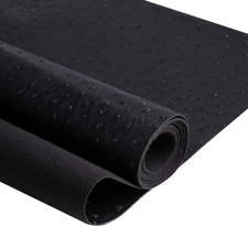 Black Faux Leather Ostrich Fabric 54" Width 1.0mm Thickness Marine Vinyl Upholst