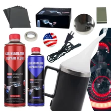 650G/800G Car Repair Kit Headlight Restoration Liquid Set Polymer Polishing US