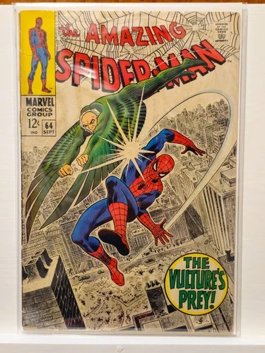 Amazing Spider-man #64 Marvel 1968 Detached cover (no back cover) Story Complete