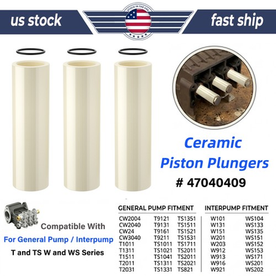 #ad 20mm Ceramic Pump Plunger 3 Pack for Interpump GP Pressure Washer Pump Repair $24.99