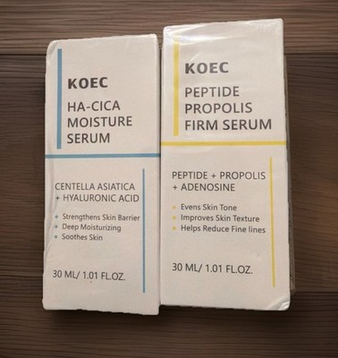 KOEC Peptide Propolis Adenosine Firm Serum 30mL & Ha-Cica Moisturizer Serum 30mL