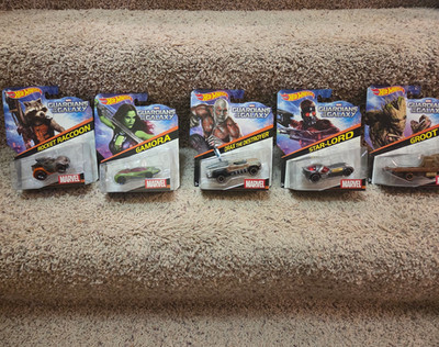 Hot Wheels 2014 Character Cars Marvel Guardians of the Galaxy lot of 5