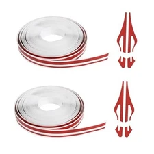 2 Rolls×32Ft Car Pinstriping Tape, Vinyl Automotive Pinstriping Tape Stripe Red