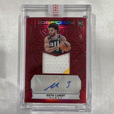 2023-24 Panini Obsidian Seth Lundy #239 Red Rookie Jersey Auto SGC 49